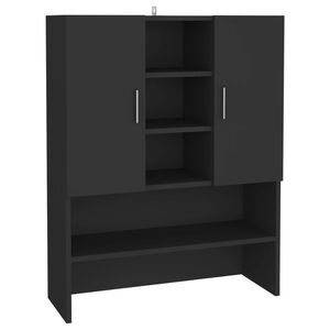 vidaXL Meuble pour machine &agrave; laver Noir 70,5x25,5x90 cm