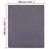vidaXL Draps-housses Jersey 2 pcs Anthracite 180x200 cm Coton