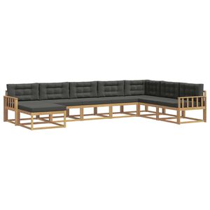 vidaXL Ensemble de canap&eacute;s d'ext&eacute;rieur 8 pcs Blanc et anthracite