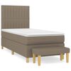 vidaXL Sommier &agrave; lattes de lit avec matelas Taupe 90x190 cm Tissu