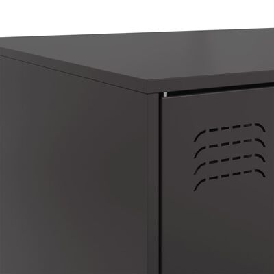 vidaXL Table basse noir 67x50x44 cm acier