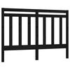 vidaXL T&ecirc;te de lit Noir 156x4x100 cm Bois massif de pin
