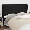 vidaXL T&ecirc;te de lit avec oreilles Noir 163x23x118/128 cm Tissu