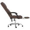 vidaXL Fauteuil de massage inclinable de bureau Marron Similicuir