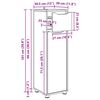 vidaXL Cabinet de salle de bain avec tiroir Noir 30,5 x 30 x 101 cm