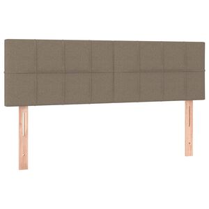 vidaXL T&ecirc;tes de lit Taupe 144x5x78/88 cm Tissu