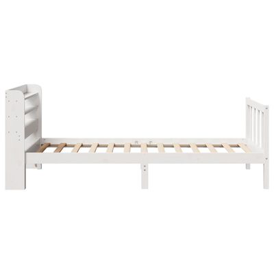 vidaXL Cadre de lit sans matelas blanc 90x200 cm bois de pin massif