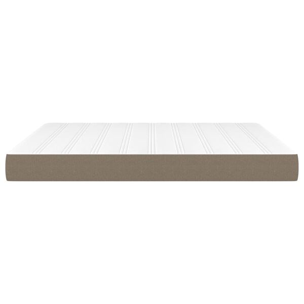 vidaXL Matelas de lit à ressorts ensachés Taupe 180x200x20 cm Tissu