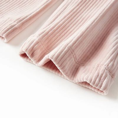 Pantalons pour enfants velours côtelé rose clair 92