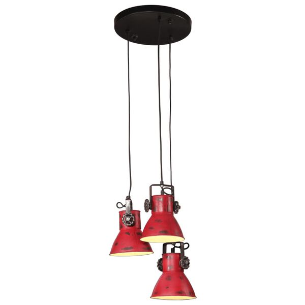 vidaXL Lampe suspendue 25 W rouge d&eacute;lav&eacute; 30x30x100 cm E27