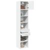 vidaXL Armoire de rangement mince blanc 45x42,5x225 cm