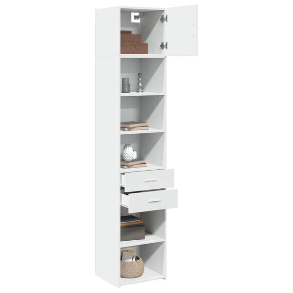 vidaXL Armoire de rangement mince blanc 45x42,5x225 cm