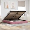 vidaXL Cadre de lit ottoman sans matelas rose 200x200 cm velours