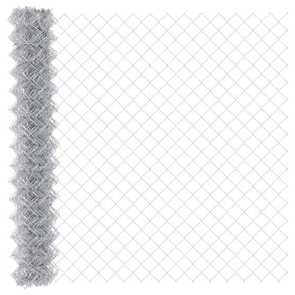 vidaXL Cl&ocirc;ture en treillis m&eacute;tallique Argent&eacute; 10 x 1,5 m