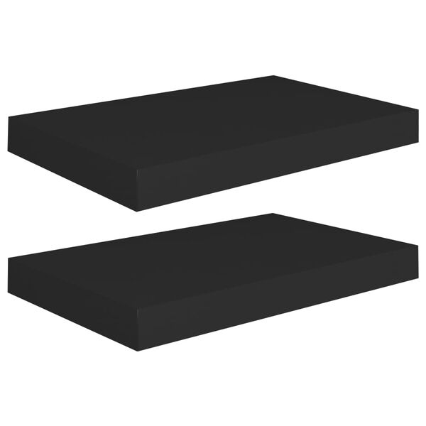vidaXL Étagères murales flottantes 2 pcs noir 40x23x3,8 cm MDF