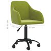 vidaXL Chaises pivotantes &agrave; manger lot de 2 vert clair velours