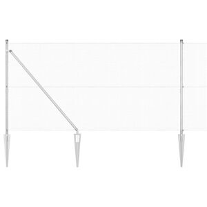 vidaXL Cl&ocirc;ture en fil soud&eacute; avec pointes 25 x 1,4 m Acier galvanis&eacute;