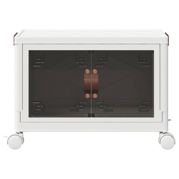 vidaXL Bo&icirc;te de rangement empilable avec roues 28 L 48,5x29,5x33 cm