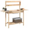 vidaXL Table de rempotage et &eacute;vier 147,5x44x139,5 cm bois massif sapin