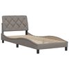 vidaXL Cadre de lit sans matelas taupe 80x200 cm tissu