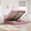 VidaXL Cadre de lit ottoman avec matelas rose 140x200 cm velours