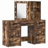 vidaXL Table de Toilette avec tiroir 3 pcs Marron Bois d'ing&eacute;nierie