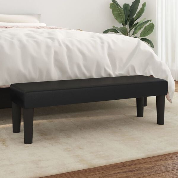 vidaXL Banc Noir 100x30x30 cm Similicuir