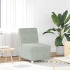 vidaXL Canap&eacute; modulaire sans accoudoirs Gris clair 55 cm Velours