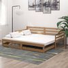 vidaXL Lit coulissant 2x(90x200) cm Marron miel Bois de pin massif