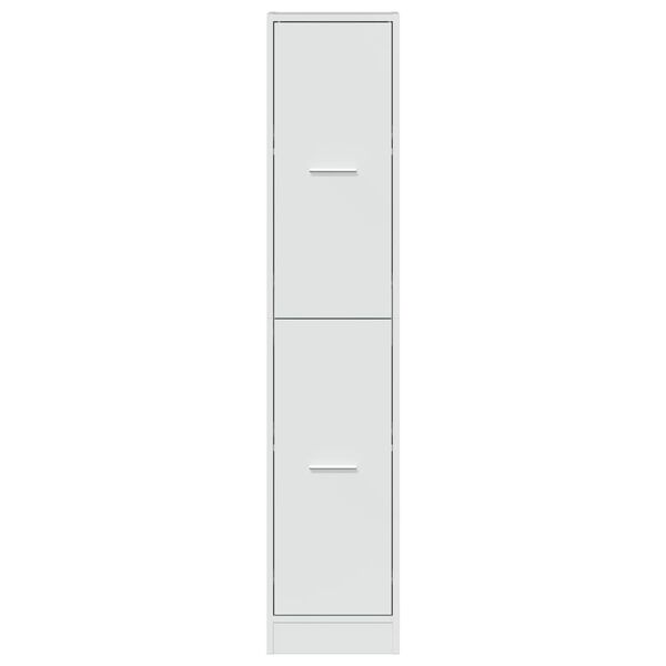 vidaXL Armoire d'apothicaire blanc brillant bois d&rsquo;ing&eacute;nierie