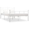 vidaXL Cadre de lit sans matelas blanc m&eacute;tal 140x200 cm