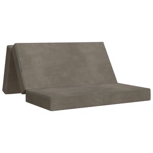 vidaXL Canap&eacute;-lit pliable 120 x 67 x 45 cm Gris clair