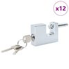 vidaXL Verrou 12 pcs Argent&eacute; 7 x 1,9 x 5 cm Fer