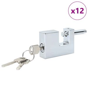 vidaXL Verrou 12 pcs Argent&eacute; 7 x 1,9 x 5 cm Fer