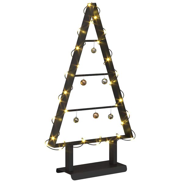 vidaXL Arbre de No&euml;l en m&eacute;tal avec support Noir 60 cm Acier