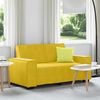 vidaXL Canap&eacute; &agrave; 2 places Jaune 120 cm Velours