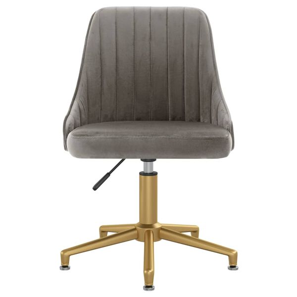 vidaXL Chaises pivotantes &agrave; manger lot de 4 gris clair velours