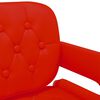 vidaXL Chaises pivotantes &agrave; manger lot de 2 rouge similicuir