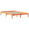 vidaXL Lit biblioth&egrave;que sans matelas cire marron 120x200 cm pin massif