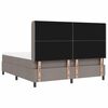 vidaXL Lit &agrave; ressorts avec matelas Taupe 180 x 200 cm tissu
