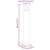 vidaXL Lampadaires d'ext&eacute;rieur 3 pcs noir 80 cm aluminium