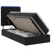 vidaXL Lit de rangement LED avec matelas Noir 90 x 200 cm Velours