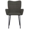 vidaXL Chaises &agrave; manger lot de 2 gris fonc&eacute; velours