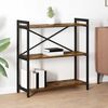 vidaXL &Eacute;tag&egrave;re Ch&ecirc;ne fum&eacute; 80 x 30 x 85 cm Bois d'ing&eacute;nierie
