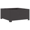 vidaXL Brasero Noir 80 x 80 x 40 cm Acier patin&eacute;