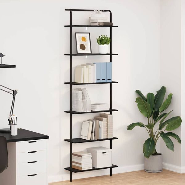 vidaXL &Eacute;tag&egrave;re Ch&ecirc;ne noir 60 x 24 x 203 cm Bois d'ing&eacute;nierie