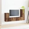 vidaXL Ensemble meuble TV 3 pcs Bois ancien Bois d'ing&eacute;nierie