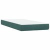 vidaXL Sommier &agrave; lattes de lit et matelas vert fonc&eacute; 100x220cm velours