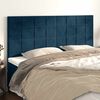 vidaXL T&ecirc;te de lit Bleu fonc&eacute; 200 x 5 x 118/128 cm Velours
