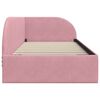 vidaXL Cadre de lit d'angle avec t&ecirc;te de lit Rose 80 cm x 200 cm